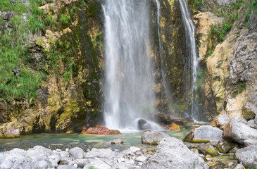 Grunars waterfall near Theth - closeup