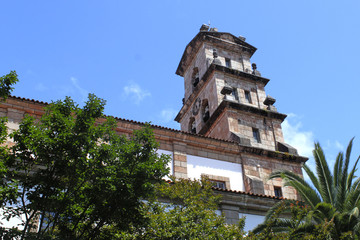 tower of the church of Santa María, Cangas de Onís, Spain