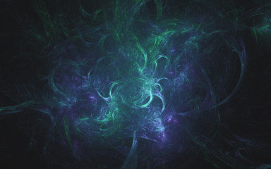 3D rendering abstract fractal light background