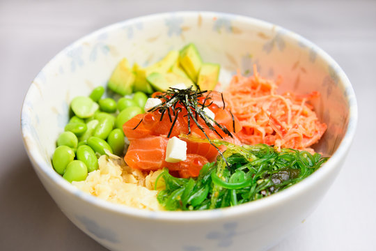 salmon poke bowl