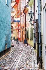 Streets of old Riga, Latvia