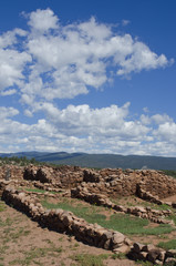 Fototapeta na wymiar Pueblo Village at Pecos National Historical Park