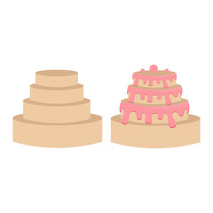 Cakes cream vector illustration