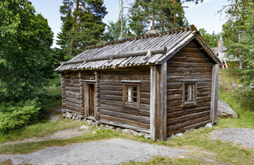 Exterior of an ancient timber made building