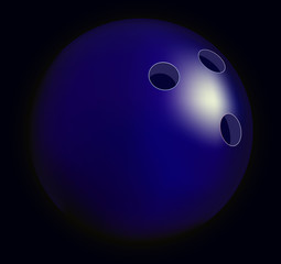 blue bowling ball