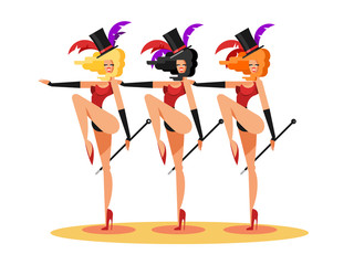 Cabaret dance girls