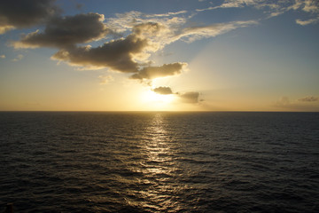 Sunset by the sea (cruising)