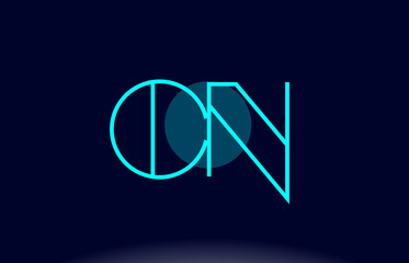 cn c n blue line circle alphabet letter logo icon template vector design