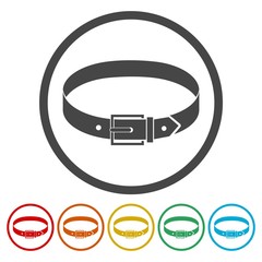 Belt icons set - vector Illustration 