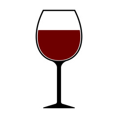 Red Wine Glass Icon Isolated