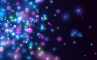 Vector illustration. Bokeh abstract lights background.
