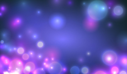 Vector illustration. Bokeh abstract lights background.