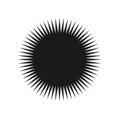 Fototapeta premium Sun vector black icon. Element for design.Vector Illustration.