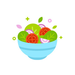 Salad bowl illustration