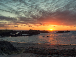 Fototapeta premium North coastline sunset,Northern Ireland