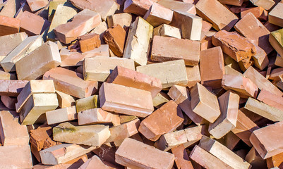 Clay brick in the heap