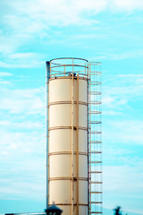 production pipe with a ladder