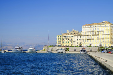 Old port of Kerkyra, Corfu, Greece.