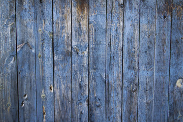 old blue wooden wall