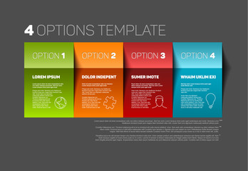Four product service options template