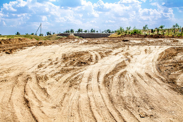 Dirt road construction