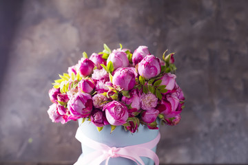 Bouquet of beautiful pink roses