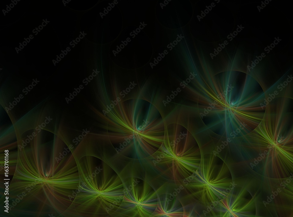 Poster abstract bright multicolored fractal computer generated image, background for text labels