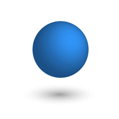 Blue matte ball. Vector