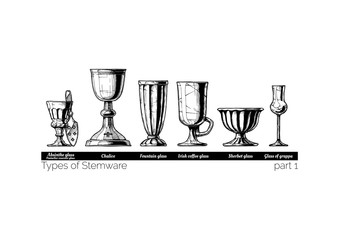 illustration of Stemware types