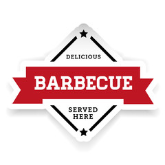 Barbecue vintage label sign