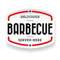 Barbecue vintage label sign