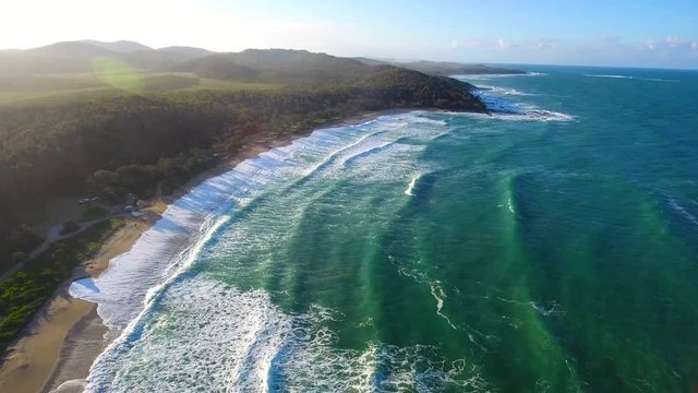 Aerial drone beach