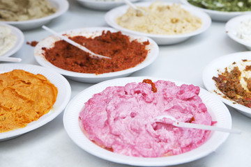 assiettes de dégustation