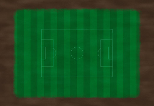 top view of high resolution soccer field 3d