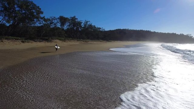 Aerial drone beach