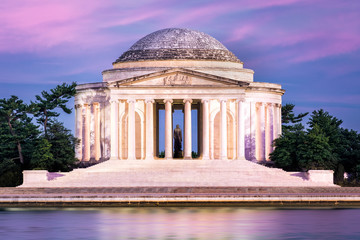 Jefferson Memorial in Washington DC. The Jefferson Memorial is a public building managed by the National Park Service of the United States Department of the Interior
