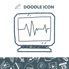 ECG doodle drawing