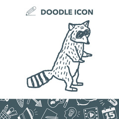 raccoon doodle