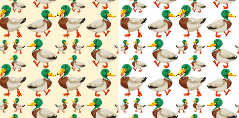 Seamless background design with ducks