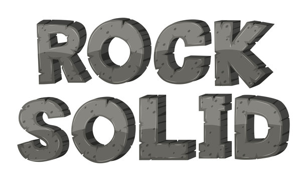 Font design for rock solid