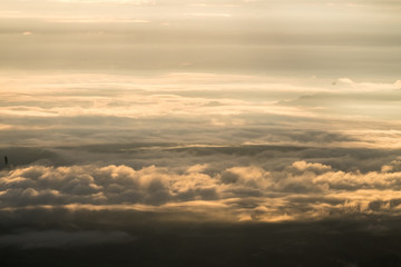 Beautiful winter landscape with sunrise