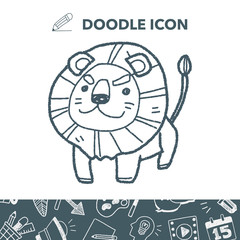 lion doodle