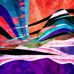 Fototapeta premium Graphic abstract light waves