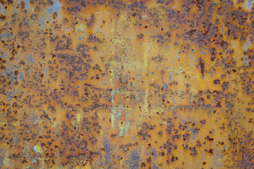 Colored rusty metal iron wall background