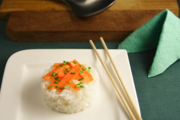 Steamed Rice and Carrot
