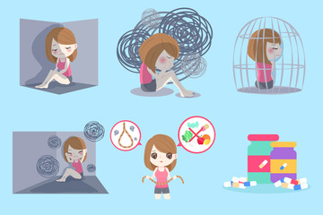 woman with depressed problem