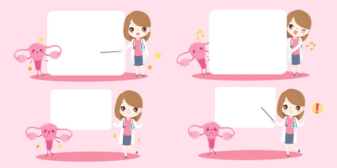 woman doctor with uterus