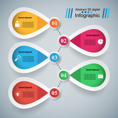 Business Infographics origami style Vector illustration.