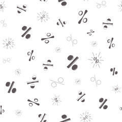 Vector seamless pattern hand drawn percent signs.