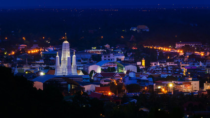 Fototapeta na wymiar Wat Mahathat Worawihan at Phetchaburi Province, Thailand.